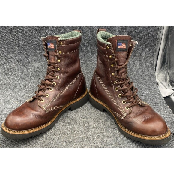 Duluth Trading F2892-11 MADE IN USA 125 Work Boots Brown Leather 11.5 W EH - Picture 11 of 16